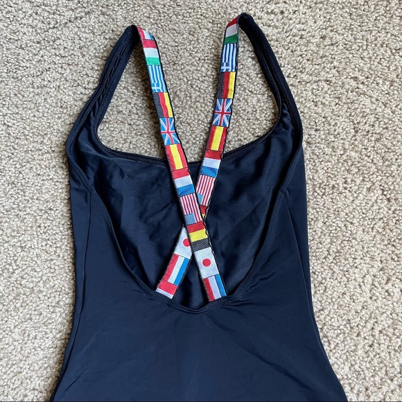 RARE Authentic CHANEL 1994 Collector Flag "CC" Swimsuit Sz 36 In Black - Picture 10 of 14